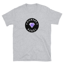 Load image into Gallery viewer, Diamond Hands Logo Black + Purple T-shirt
