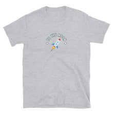 Load image into Gallery viewer, Stocks to the Moon Rocket Outline T-shirt
