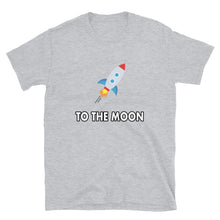 Load image into Gallery viewer, Stocks to the Moon Rocket Outline T-shirt
