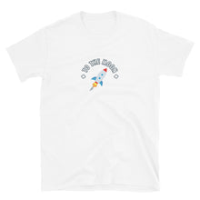 Load image into Gallery viewer, Stocks to the Moon Rocket Outline T-shirt
