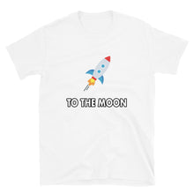 Load image into Gallery viewer, Stocks to the Moon Rocket Outline T-shirt
