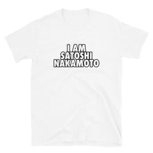 Load image into Gallery viewer, I Am Satoshi Nakamoto Bitcoin Outline T-shirt
