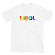 Load image into Gallery viewer, Dogecoin HODL Rainbow T-shirt
