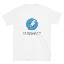 Load image into Gallery viewer, Stellar Crypto to the Moon Blue Outline T-shirt
