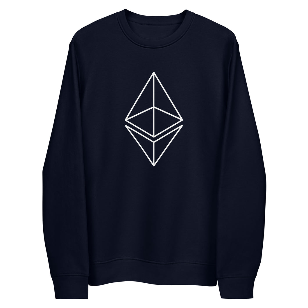 Ethereum outline eco sweatshirt