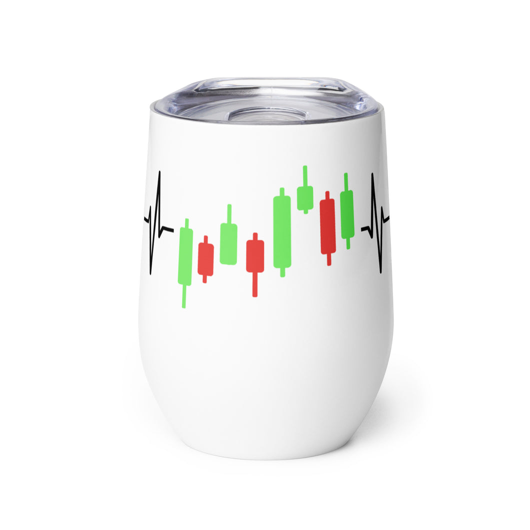 Trader Heartbeat Wine Tumbler